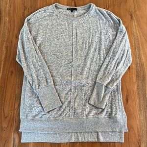 Gibson heathered gray cozy tunic sweater